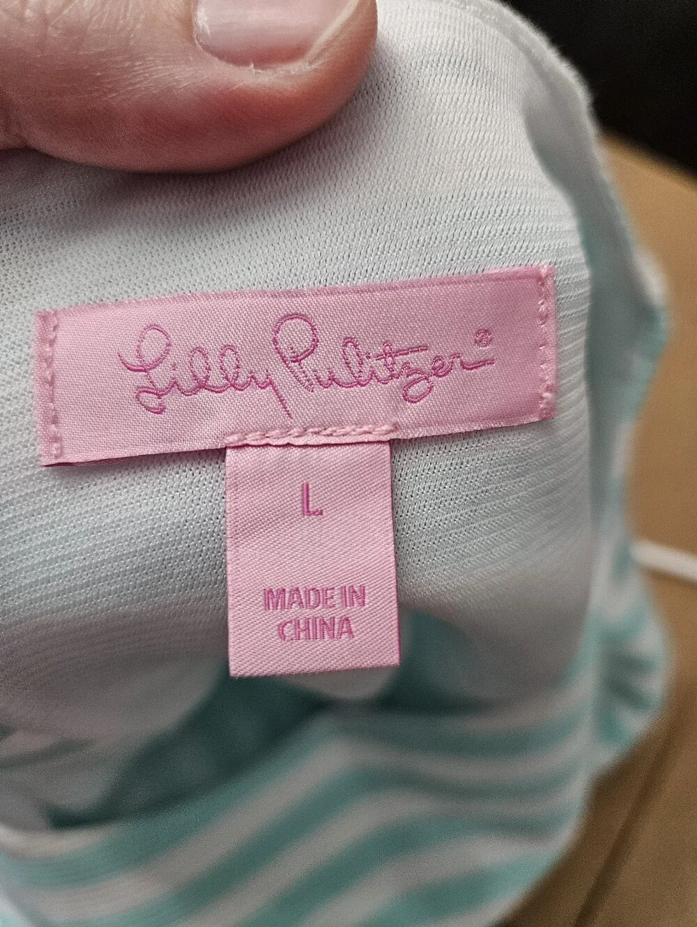 Lilly Pulitzer Lana Cap-Sleeve Engineer-Striped Dress Size Large